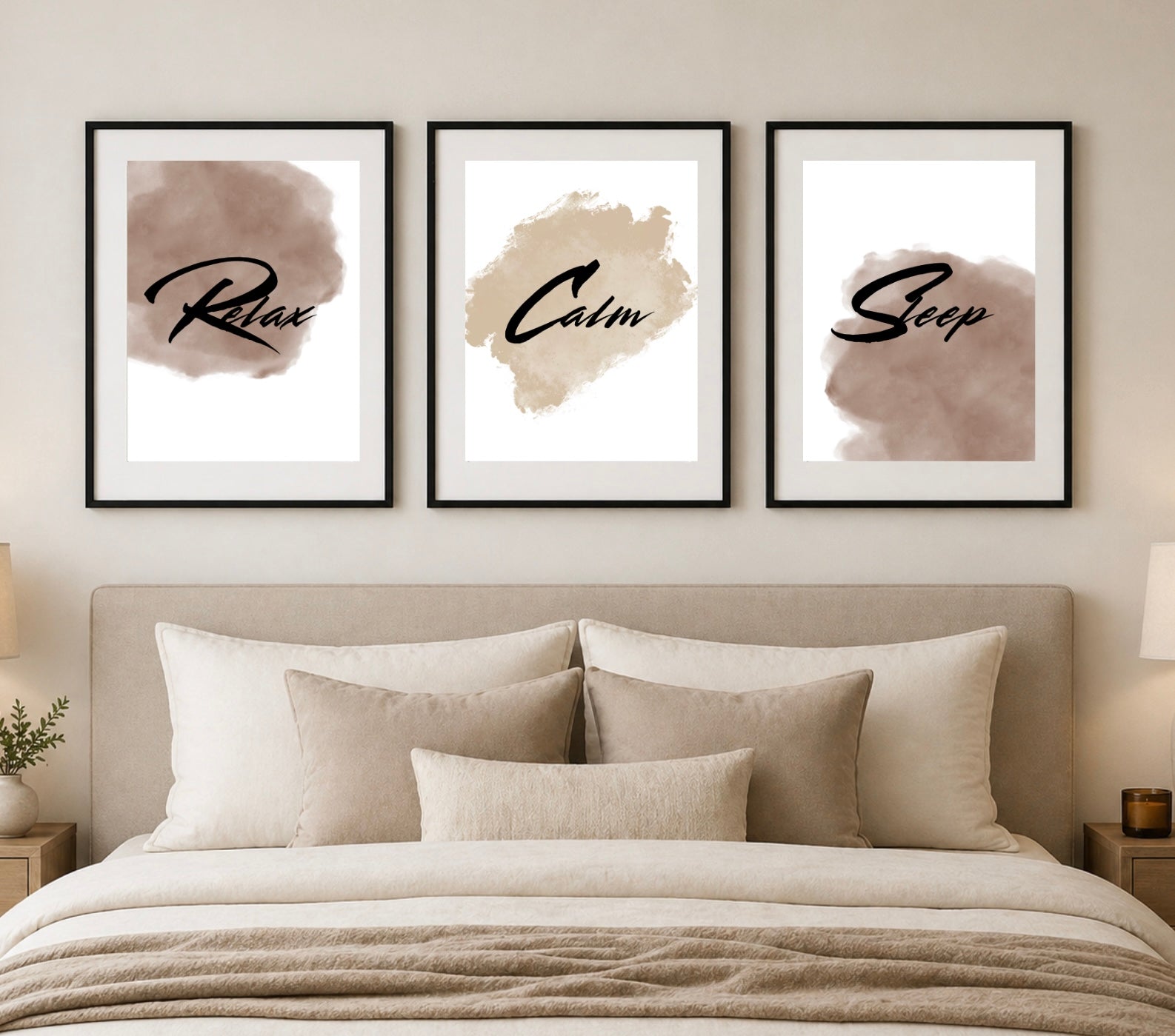 Relax, Calm, Sleep - set of 3 prints
