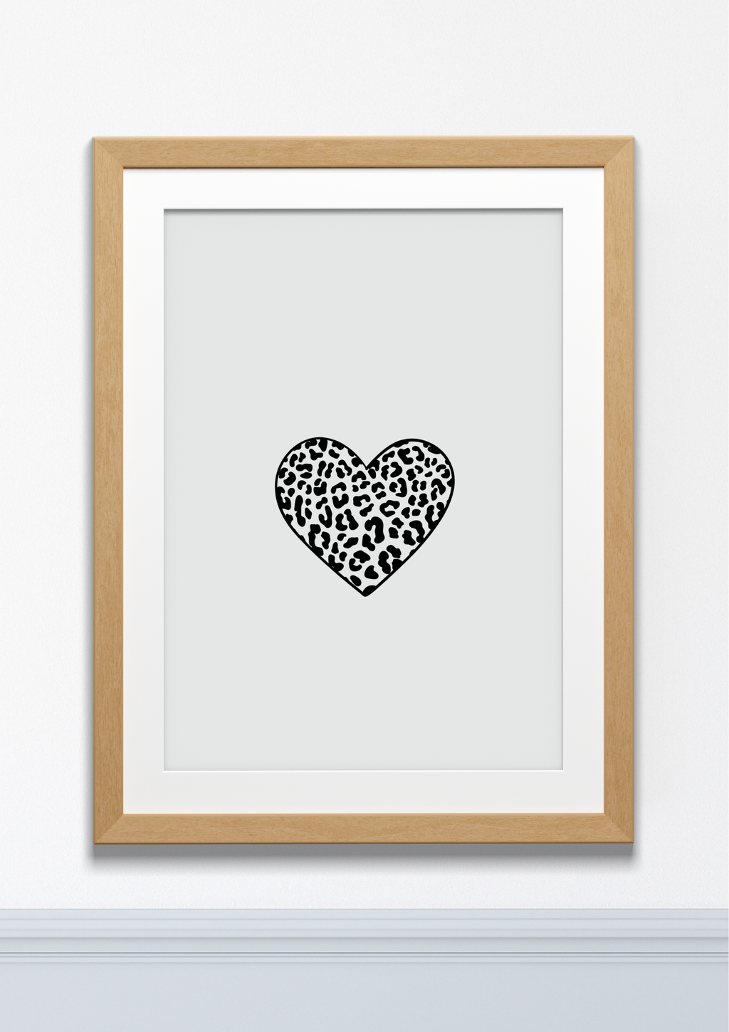 Wild at Heart – Leopard Print Heart Wall Art