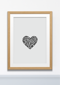 Wild at Heart – Leopard Print Heart Wall Art