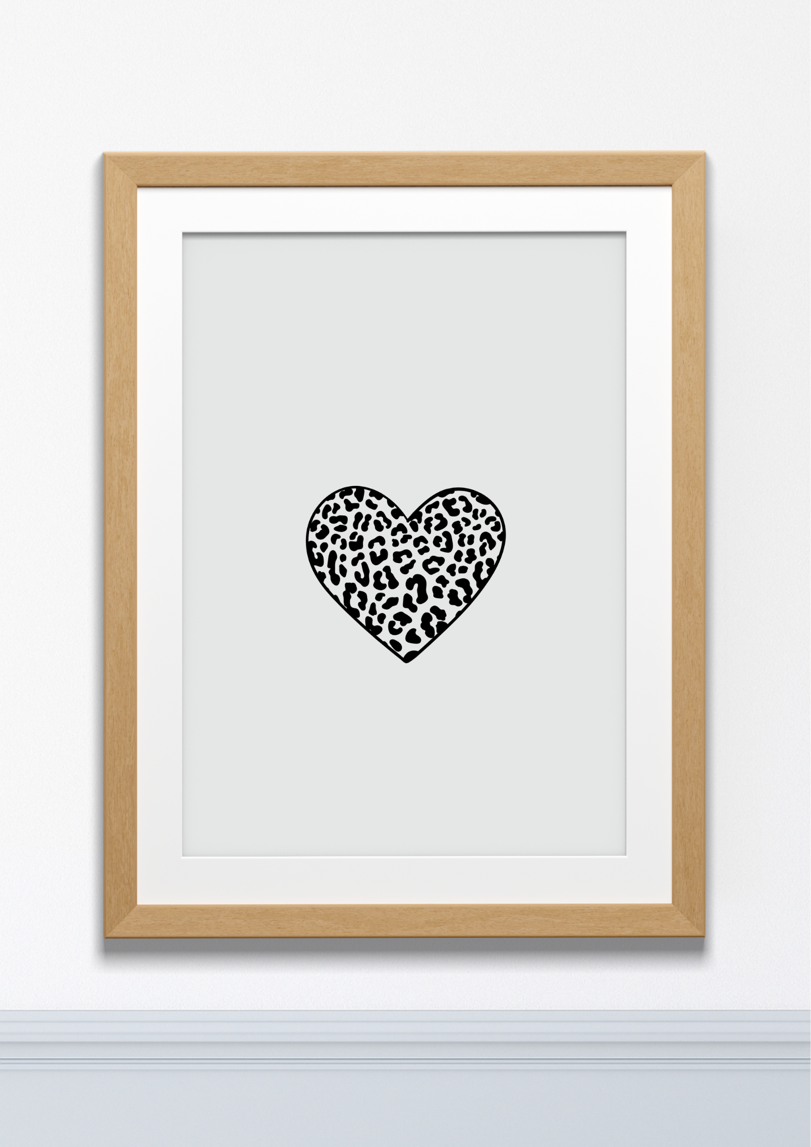 Wild at Heart – Leopard Print Heart Wall Art