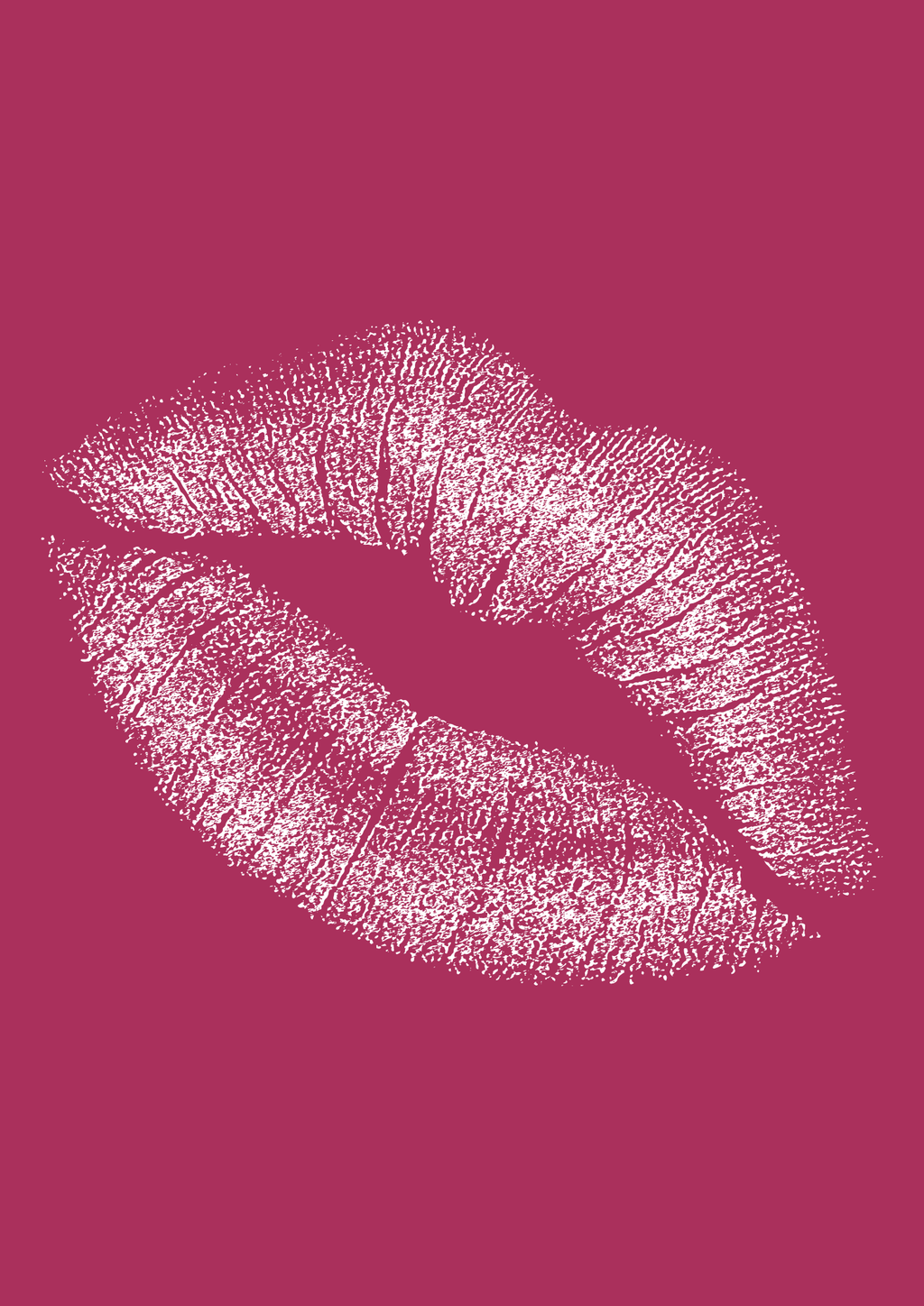 Smooches – White Lips Art Print