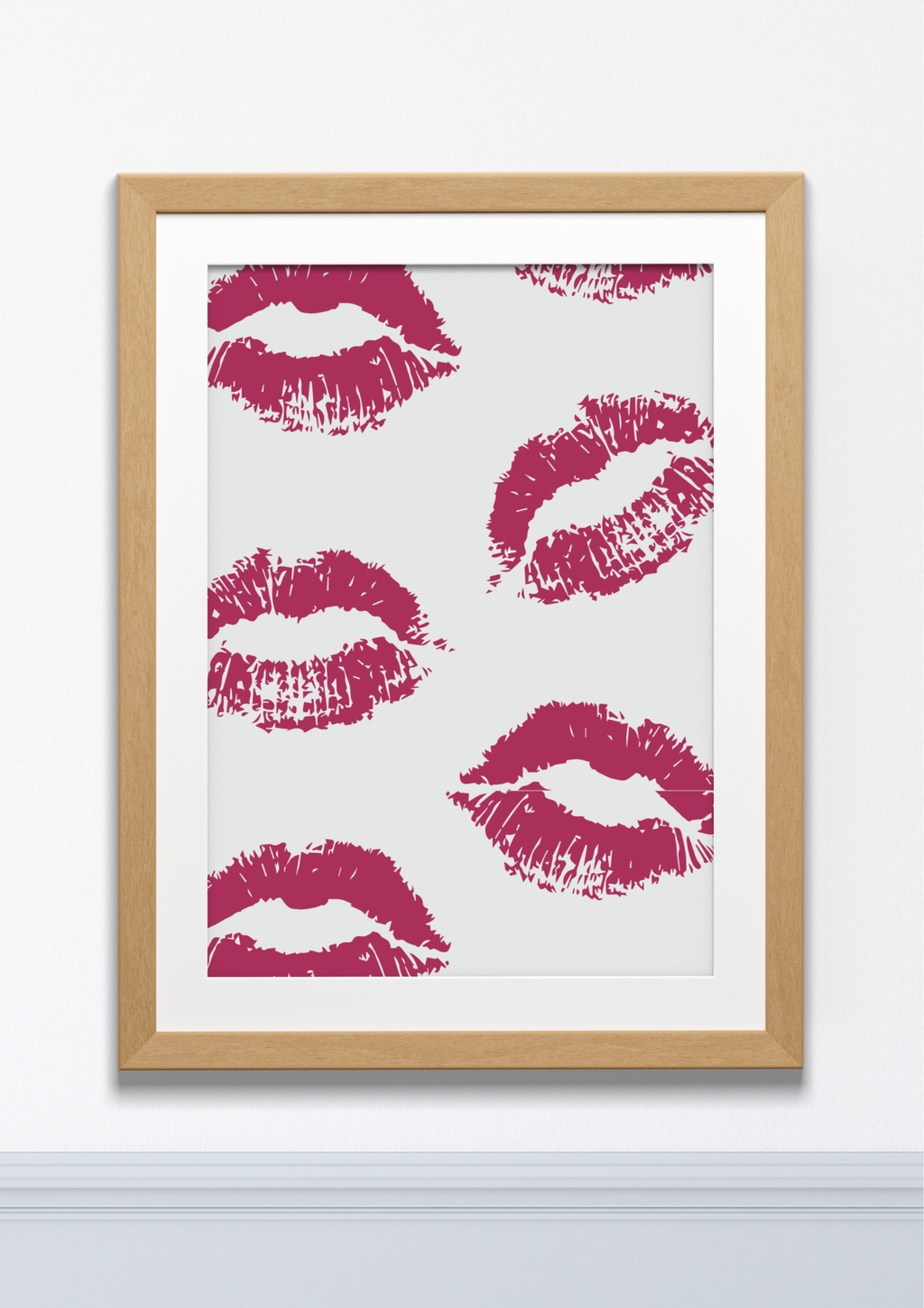 Pucker Up – Pink Lips Art Print