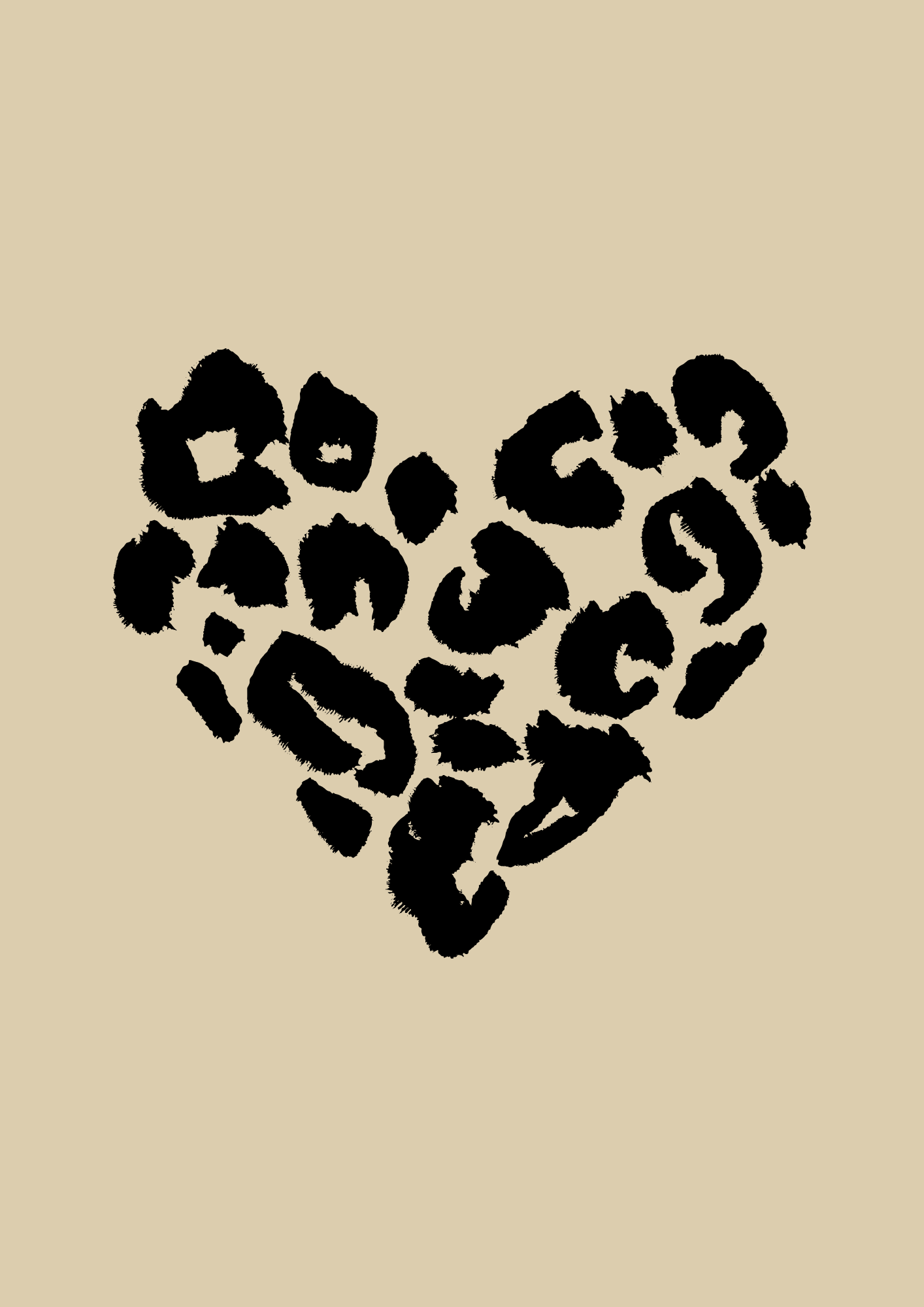 Untamed Heart – Abstract Leopard Print Art