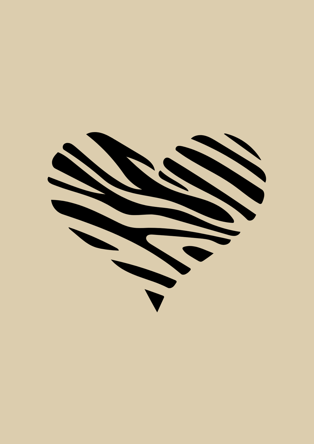 Wild Love – Zebra Heart Wall Art