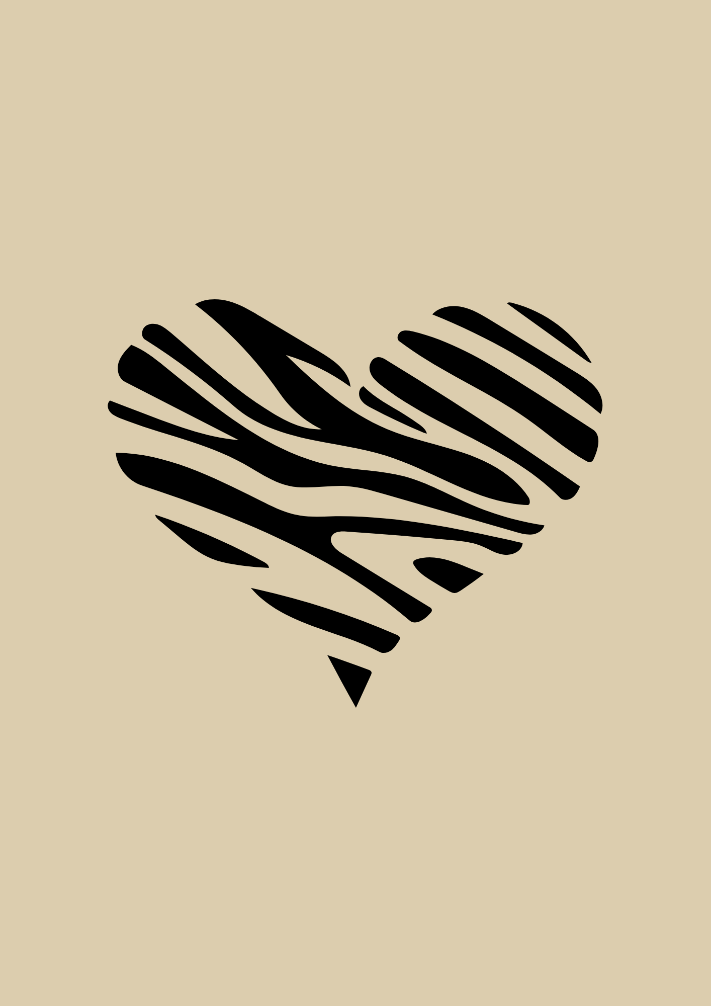 Wild Love – Zebra Heart Wall Art