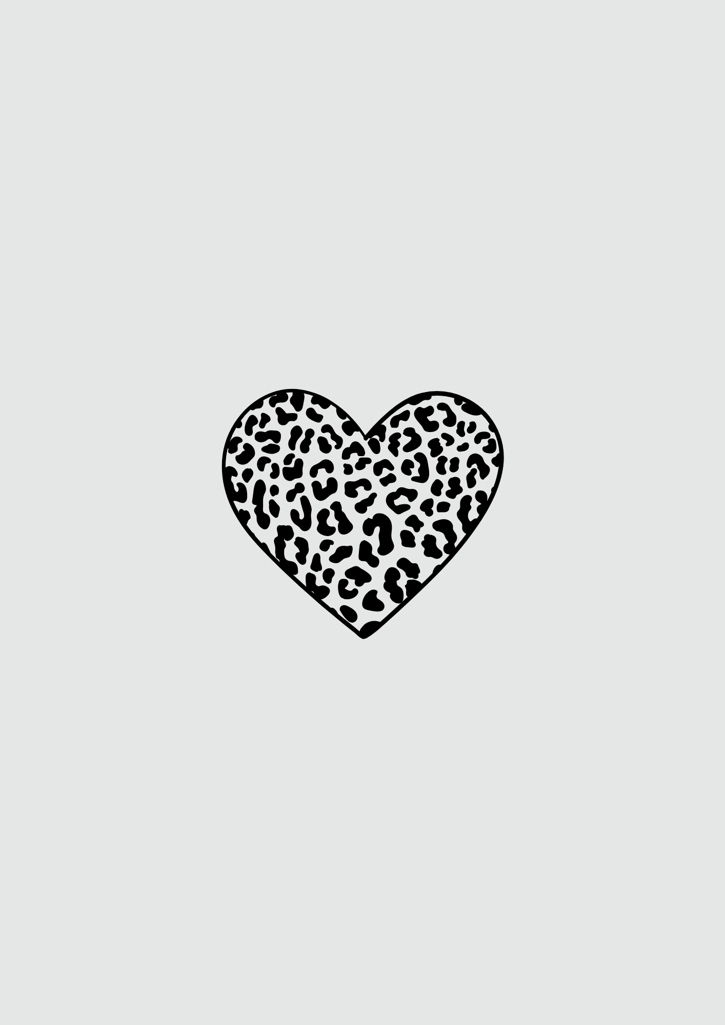 Wild at Heart – Leopard Print Heart Wall Art